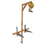 LMMIAOZ Support de Levage Robuste pour climatiseur, destiné à l'installation d'une unité extérieure. Treuil autobloquant Inclus. Câble de Levage de 20 m et Support triphasé pour