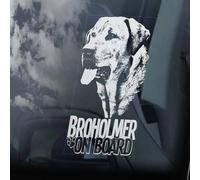 LMMIXEE Autocollant Broholmer on Board pour fenêtre de voiture - Autocollant pour fenêtre de voiture - Chien mastiff danois - Autocollant en vinyle découpé - Cadeau broholmer