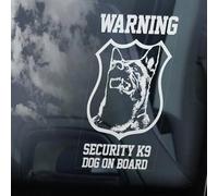 LMMIXEE Autocollant de fenêtre de voiture avec inscription « Dog on Board » de la sécurité K9, Malinois belge, Mechelse Herder Security K9, décalcomanies en vinyle découpées, autocollants amusants