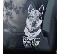 LMMIXEE Autocollant pour fenêtre de voiture avec motif loup tchécoslovaque, Lupo Cecoslovacco, chien, maman, papa, décalcomanie, décalcomanie, décalcomanie, décalcomanies en vinyle pour pare-chocs de