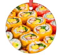 LMMIXEE Décorations de Noël japonaises 2024 - Cadeaux pour amoureux japonais - Décorations personnalisées pour sapin de Noël - Ornement mignon à suspendre pour la famille et les amis - 7,6 cm