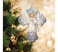 LMMIXEE Décorations de Noël plates 2D en forme d'ange Jésus 2024 Always Stay Humble And Kind - Décorations de sapin de Noël en acrylique - Ornements de fête d'hiver à suspendre