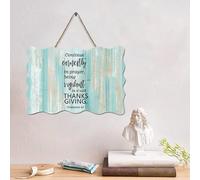 LMMIXEE FunnyBible Verse Panneau de palette en bois « Continue Earnestly in Prayer », panneau en bois « Being Vigilant » - 10,2 x 15,2 cm - Décoration murale chrétienne rustique - Cadeau de pendaison