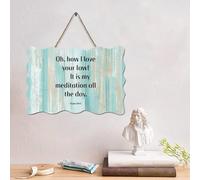 LMMIXEE Oh, how I Love Your Law! It's My Meditation All The Day - Panneau en bois rustique - Décoration murale chrétienne pour salon, cuisine, décoration d'intérieur - 10,2 x 15,2 cm