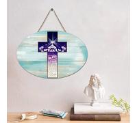 LMMIXEE Panneau de palette chrétien en bois avec verset de la Bible humoristique Bless This Home All Who Enter - 10,2 x 15,2 cm - Décoration murale familiale pour chambre à coucher, salon, cadeau de
