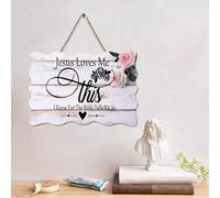 LMMIXEE Panneau de palette en bois avec verset de la Bible Jésus Loves Me This I Know For The Bible Tells Me So - 15,2 x 25,4 cm - Décoration murale chrétienne rustique en bois - Décoration murale de