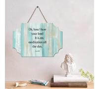 LMMIXEE Panneau en bois avec verset de la Bible Oh,how I Love Your Law! It's My Meditation All The Day - Décoration murale chrétienne pour salon et chambre à coucher - 15,2 x 25,4 cm