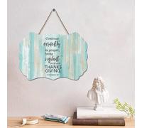 LMMIXEE Panneau en bois « Continue Earnestly in Prayer, being Vigilant Wood » - Verset de la Bible - Décoration murale religieuse pour salon, chambre à coucher, bureau - 10,2 x 15,2 cm