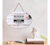 LMMIXEE Panneau en bois « What Has Come Into Being in Him Was Life », verset de la Bible, décoration murale chrétienne pour salon, chambre à coucher, bureau, 15,2 x 25,4 cm