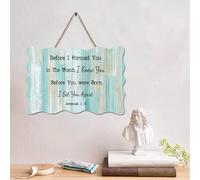 LMMIXEE Plaque en bois rustique avec verset de la Bible de Jésus « Before I Formed You in The I Knew You » - Décoration murale en bois pour maison, porte, porche - 15,2 x 25,4 cm