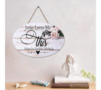 LMMIXEE Plaque en bois rustique avec verset de la Bible « Jesus Loves Me This I Know For The Bible Tells Me So » - Décoration murale en bois pour maison, maison, porte, porche - 15,2 x 25,4 cm
