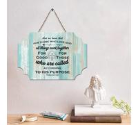 LMMIXEE Plaque en bois rustique Jésus And-we-know-that-for-those-who-love-God-all-things Décoration murale amusante pour maison, homme, grotte, porte, jardin, bars, cafés 10,2 x 15,2 cm