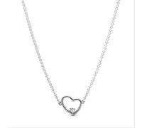 LMMSHA 100% chaîne câblée Flocon de Neige Scintillant Lune étoiles Coeur Collier 45 cm