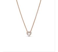 LMMSHA 100% chaîne câblée Flocon de Neige Scintillant Lune étoiles Coeur Collier 45 cm