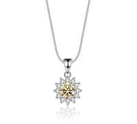 LMMSHA Accessoires de décoration - Pendentif Bleu Rose moissanite pour Femmes, châle à liseré éclat des tournesols, Paires de Naissance de Femmes - fête des mères, Anniversaire Valentine