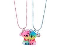 LMMSHA Accessoires pour Femmes Les Hommes, régler Le Pendentif l'ours Koala magnétique, Couple bâton d'épissage Mignon, des Colliers aimants Coeur brisé, Un Collier de Connexion