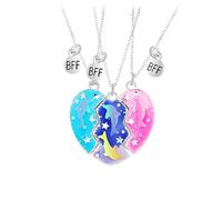 LMMSHA Accessoires pour Femmes Les Hommes, régler Le Pendentif l'ours Koala magnétique, Couple bâton d'épissage Mignon, des Colliers aimants Coeur brisé, Un Collier de Connexion