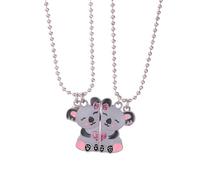 LMMSHA Accessoires pour Femmes Les Hommes, régler Le Pendentif l'ours Koala magnétique, Couple bâton d'épissage Mignon, des Colliers aimants Coeur brisé, Un Collier de Connexion