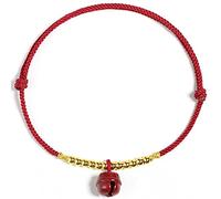 LMMSHA Bracelet Feng Shui, Feng Shui Cheville Rouge Bracelet Cinnabar Bell Pendant