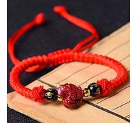 LMMSHA Bracelet Feng Shui, Feng Shui Cinnabar Red String Wealth Bracelet 12 Animals Pendante Charm Bracelet Crystal Chakra Bracelet pour Maximum Lucky Money Wealth Women Men (Lapin)