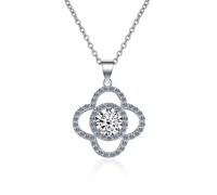 LMMSHA Décorations d'accessoires Femmes, 1ct d Color Moisanite Pendant Colliers, Collier en Diamant Vert Bleu/Jaune, Bijoux pour Maman Girl