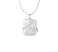 LMMSHA en Argent Sterling pour Femmes Hommes, de Chien Maman Enfant des Ailes Anges étreint, Deux Mains câlins Bisous Collier, Colliers