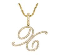LMMSHA féminins chaîne de la fête des mères du Ramadan Hop Hip Jewelry Collier Diamond Pendant Femme Pendre Pendrant Capital Pendants Colliers pour sœur