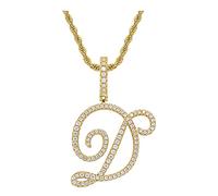LMMSHA féminins chaîne de la fête des mères du Ramadan Hop Hip Jewelry Collier Diamond Pendant Femme Pendre Pendrant Capital Pendants Colliers pour sœur