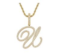 LMMSHA féminins chaîne de la fête des mères du Ramadan Hop Hip Jewelry Collier Diamond Pendant Femme Pendre Pendrant Capital Pendants Colliers pour sœur