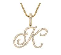 LMMSHA féminins chaîne de la fête des mères du Ramadan Hop Hip Jewelry Collier Diamond Pendant Femme Pendre Pendrant Capital Pendants Colliers pour sœur