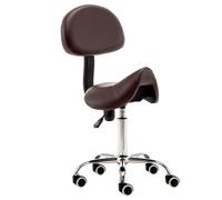 LMMSHA Hygiéniste Dentaire avec Support Dorsal, siège de Selle Ergonomique, Chaise de Cuisine pour Salon de Visage, Tabouret de Travail de Peinture Musicale pour Bureau à Domicile (Couleur Rose)