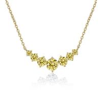 LMMSHA Surprise Engagements Anniversaires avec la Chaîne de Pendentif Diamant Moissanite 2,8 CT Platiné 18K White Femme