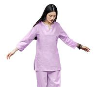 LMMSHA Uniforme de Tai Chi Costume de méditation Zen pour Femmes Chinoises-Coton,AM