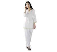 LMMSHA Uniforme de Tai Chi Costume de méditation Zen pour Femmes Chinoises-Coton,AM