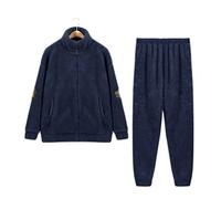 LMMSHA Vêtements de Nuit Chauds Hommes Corail Polaire Hiver épais Pyjamas Ensemble mâle à Manches Longues Pantalon Pijama Pyjamas décontractés