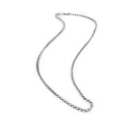 LMMSHX Silver Wheat Chain 20-35 cm, 4mm Wide, 3/4mm Thick Stainless Steel for Men & Boys