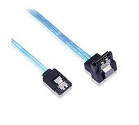 LMNCBVYA FCQLR Dual Channel SATA 3.0 Hard Drive Data Cable 6GB/s for Solid State SSD - 0.8m Length with 180° & 90° Connectors
