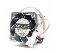 LMNCBVYA High-Performance 40mm 12V 0.65A Aluminum Frame Cooling Fan - Model 9GE0412P3J03, High Temperature Resistant, 2-Wire Design