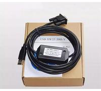 LMNCBVYA USB-XW2Z-200S-V PLC Programming Cable for CQM1 C200HE C200HG C200HX Series - 3 Meter Length, Black, Uploading and Downloading Cord