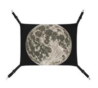 LMNGH Hamac à suspendre pour chat - Respirant - Coussin de repos réglable - Motif lune mystique - Lit pour animal domestique