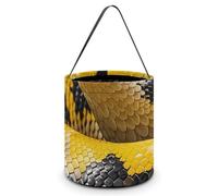 LMNGH Sacs cadeaux avec poignée fourre-tout sac à bonbons seau cadeau portable magnifiquement imprimé pythons jaunes et noirs sac fourre-tout panier à bonbons, Pythons jaunes et noirs, 7.9x8.3 inches