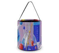 LMNGH Sacs cadeaux avec poignée fourre-tout sacs à bonbons sac cadeau portable seau magnifiquement abstrait science chimie illustration 3D imprimé sac à bonbons panier fourre-tout, Illustration