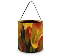 LMNGH Sacs cadeaux avec poignée, sac à bonbons, seau cadeau portable, joli sac à bonbons imprimé Freesia, beau sac à bonbons imprimé fleur, Freesia Belle plante fleur, 7.9x8.3 inches