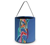 LMNGH Sacs cadeaux avec poignée, sac à bonbons, seau cadeau portable, magnifique chaîne ADN, photos imprimées, sac à bonbons, panier fourre-tout, Photos de chaîne ADN, 7.9x8.3 inches