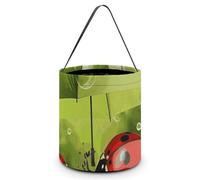 LMNGH Sacs cadeaux avec poignée, sac à bonbons, seau cadeau portable magnifiquement drôle coccinelle tenant des parapluies imprimés sac à bonbons sac fourre-tout panier à bonbons, Coccinelle tenant un