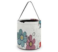 LMNGH Sacs cadeaux avec poignée Sac fourre-tout Sac à bonbons Seau Cadeau Portable Seau Beau Dessin animé Papillon Fleurs Imprimé Sac à bonbons Panier fourre-tout, Dessin animé Papillon Fleurs,