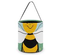 LMNGH Sacs cadeaux avec poignée Sac fourre-tout Sac à bonbons Seau Cadeau Portable Seau Beau Dessin animé Abeille Imprimé Sac à bonbons Panier fourre-tout, Abeille de dessin animé., 7.9x8.3 inches
