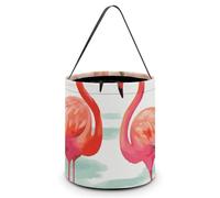 LMNGH Sacs cadeaux avec poignée Sac fourre-tout Sac à bonbons Seau Cadeau Portable Seau Beau Deux Flamants roses rouges Imprimés Sac à bonbons Panier fourre-tout, Deux flamants roses rouges, 7.9x8.3