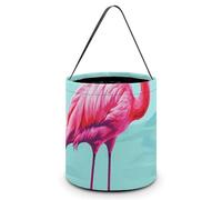 LMNGH Sacs cadeaux avec poignée Sac fourre-tout Sac à bonbons Seau Cadeau Portable Seau Beau Flamants roses Imprimés Sac à bonbons Panier fourre-tout, Flamants roses, 7.9x8.3 inches