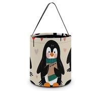 LMNGH Sacs cadeaux avec poignée Sac fourre-tout Sac à bonbons Seau Cadeau Portable Seau Beau I Love Penguins Imprimé Sac à bonbons Panier fourre-tout, I Love Penguins, 7.9x8.3 inches